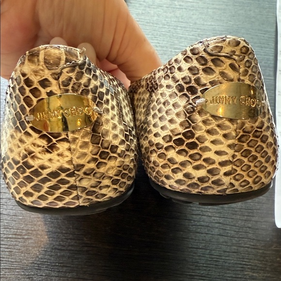 Jimmy Choo Snakeskin Pink and Cream Loafers size 36 - Picture 7 of 11